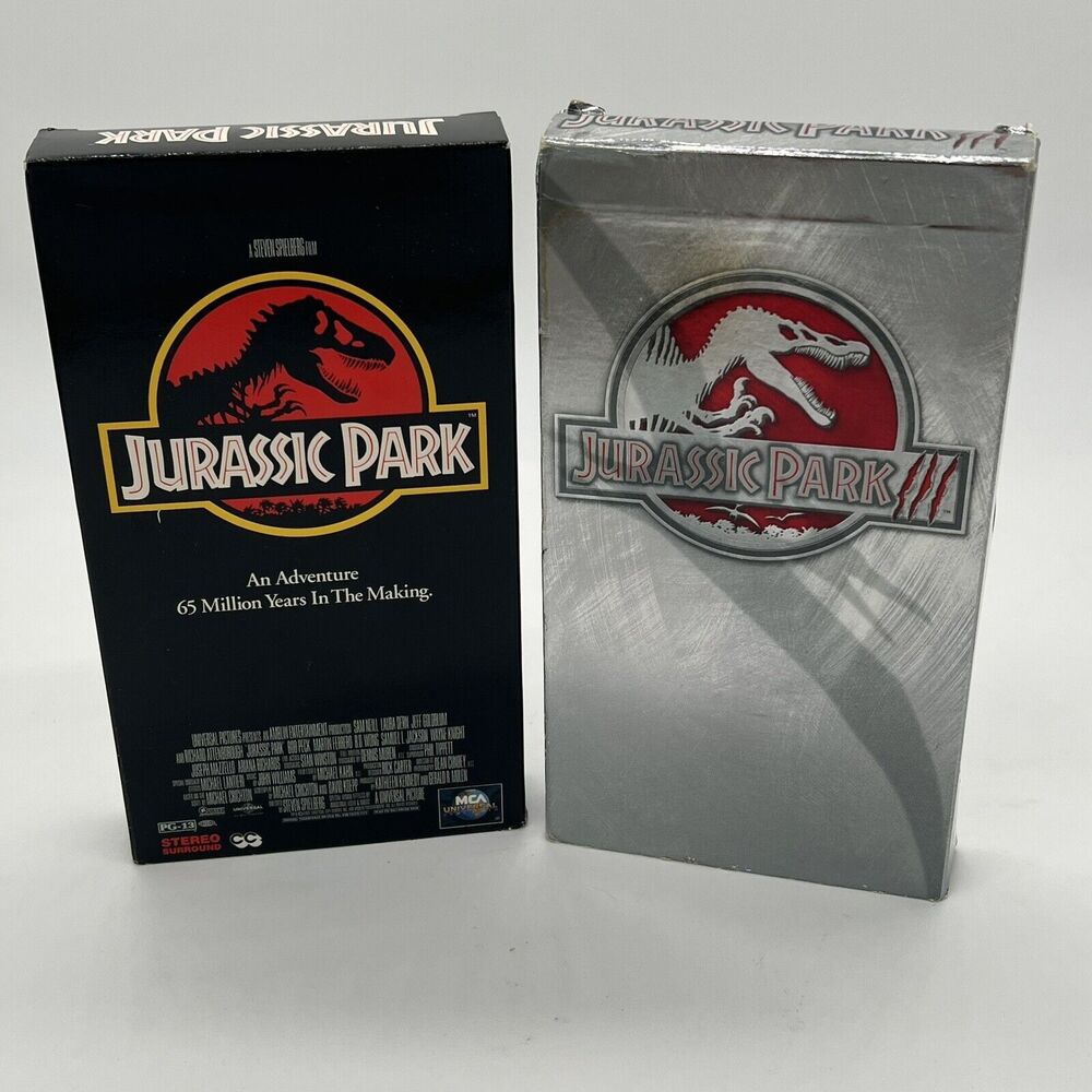Jurassic Park And Jurassic Park 3 VHS Bundle